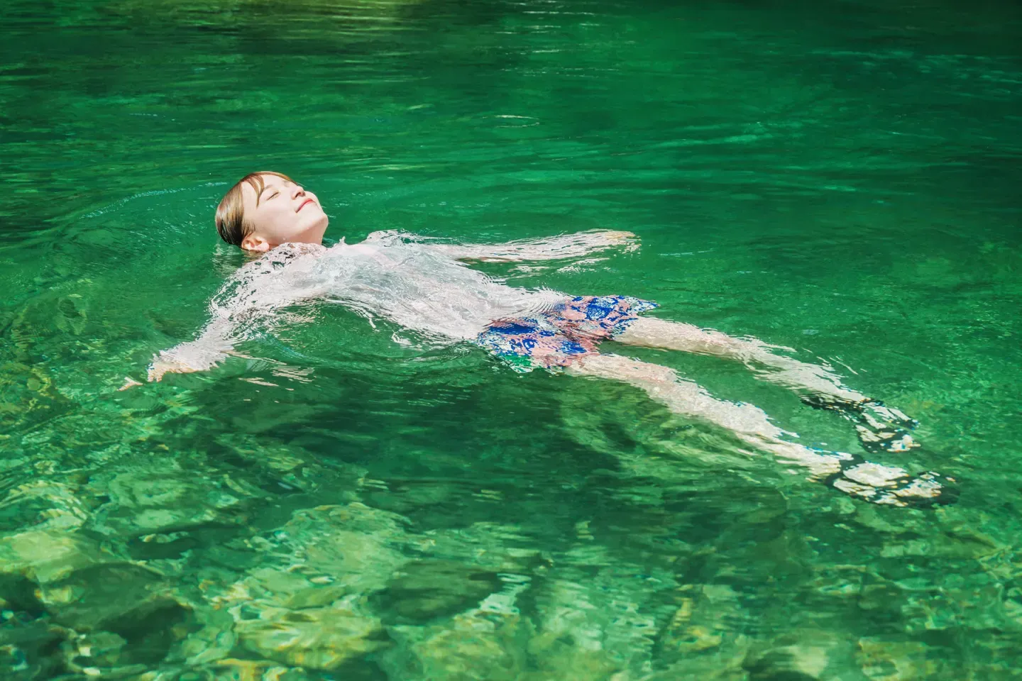 奥岳川：大自然の水風呂へダイレクトにダイブ！